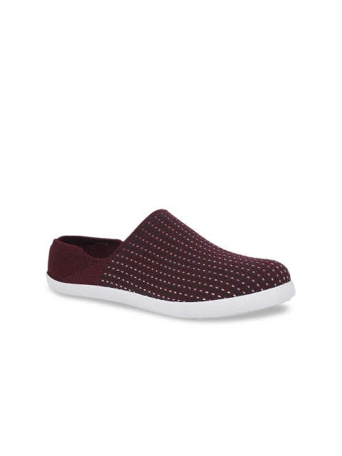 

ASIAN Women Maroon Woven Design Slip-On Sneakers