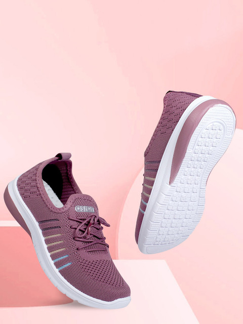 

ASIAN Women Mauve Woven Design Sneakers