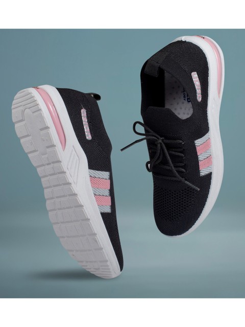 

ASIAN Women Black Woven Design Sneakers
