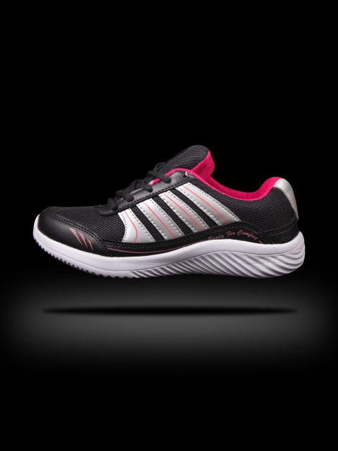 

ASIAN Women Black Mesh Running Sports Shoes