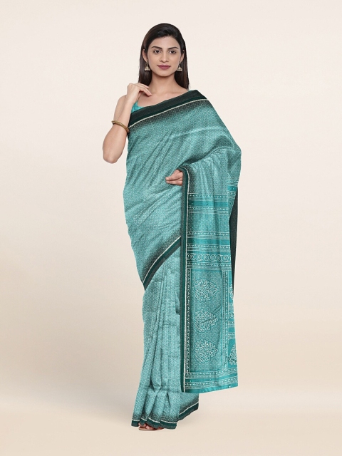 

Pothys Blue & White Ethnic Motifs Printed Saree