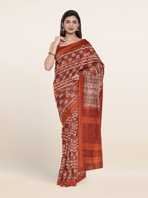 

Pothys Maroon Ethnic Motifs Saree