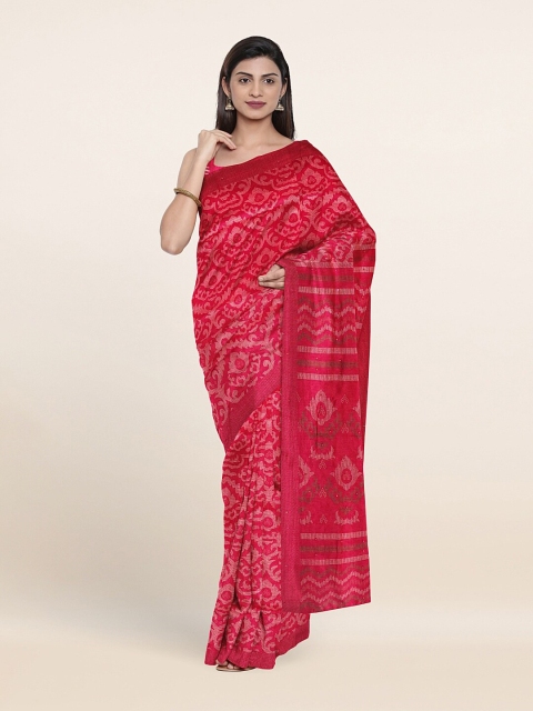 

Pothys Pink & White Printed Saree