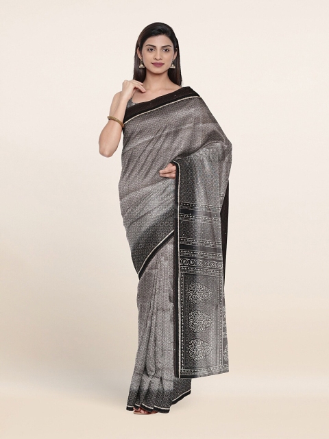 

Pothys Grey & White Printed Saree