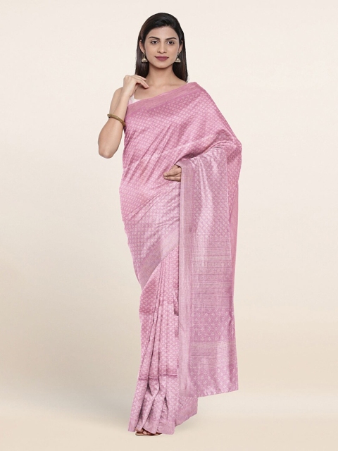 

Pothys Pink & White Floral Saree