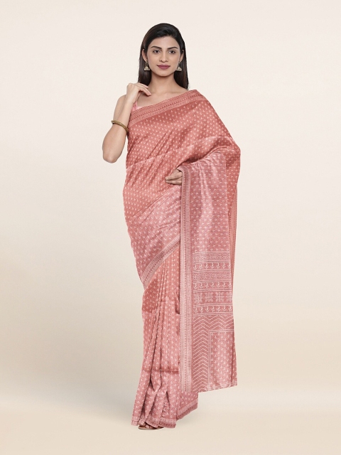 

Pothys Mauve & White Floral Saree