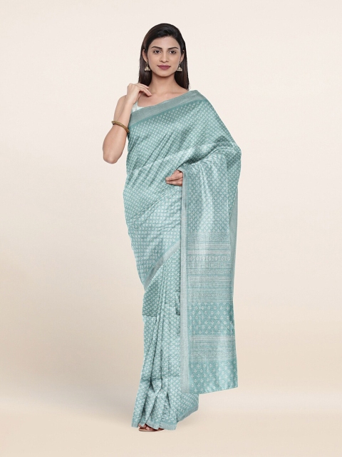 

Pothys Blue & White Floral Saree