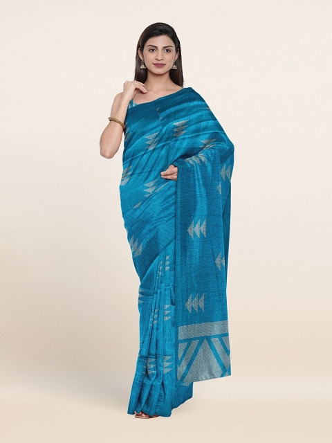 

Pothys Blue & Beige Printed Saree