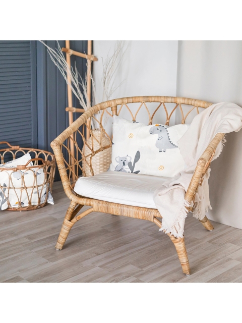 

THE BABY ATELIER Kids White Printed Pillow Covers