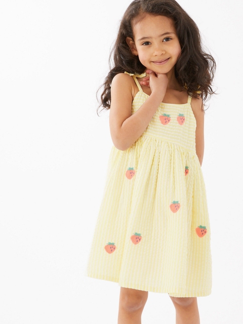 

Marks & Spencer Girls Yellow Striped Empire Dress