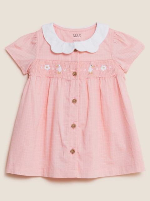 

Marks & Spencer Girls Pink & White A-Line Dress
