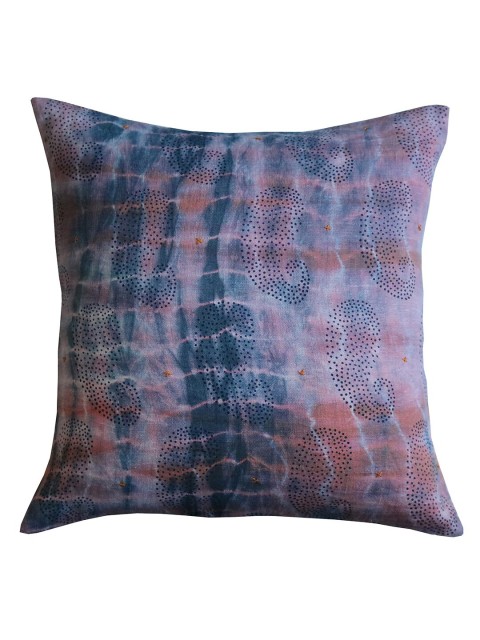 

SPACES Brown & Blue Printed Cushion Cover