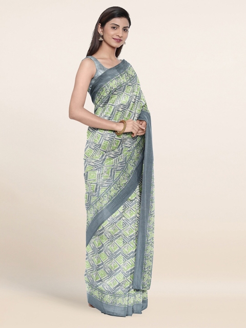 

Pothys Multicoloured Printed Cotton Blend Saree, Multi