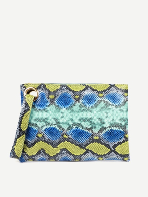 

Carlton London Gunmetal-Toned Printed Swagger Sling Bag, Metallic