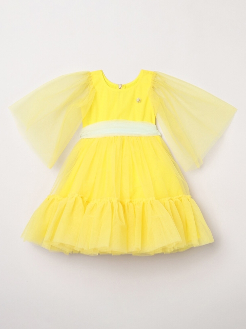 

BYB PREMIUM Yellow Net Dress