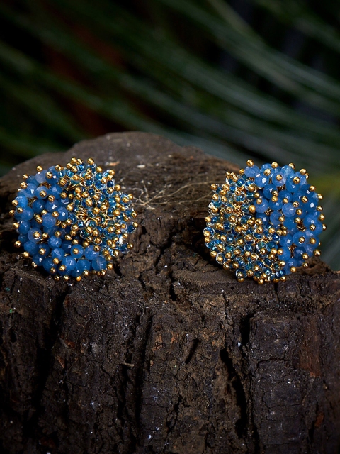 

D'oro Blue Contemporary Studs Earrings