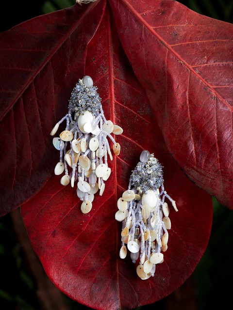 

D'oro Silver-Toned Contemporary Drop Earrings