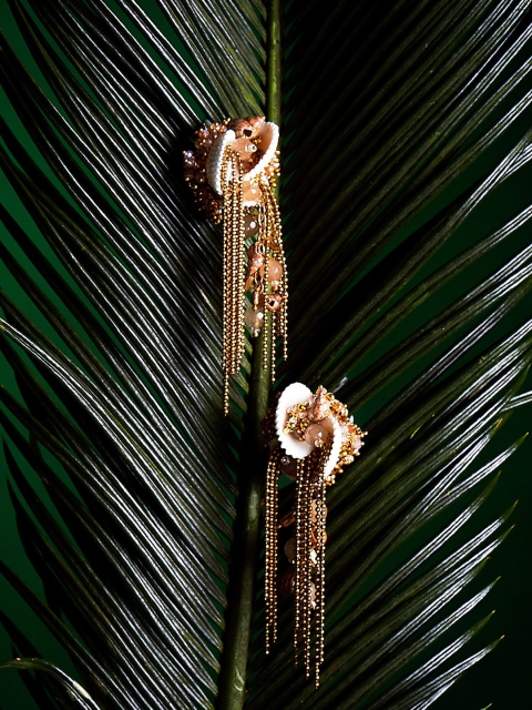

D'oro Gold-Toned Contemporary Drop Earrings
