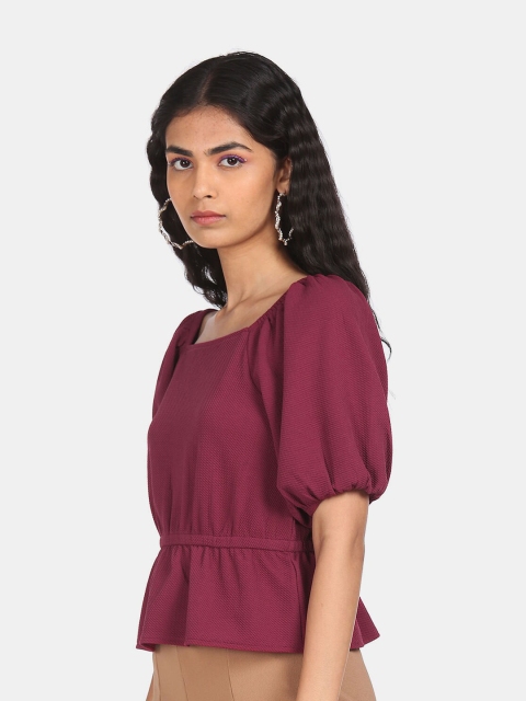 

Sugr Purple Peplum Top