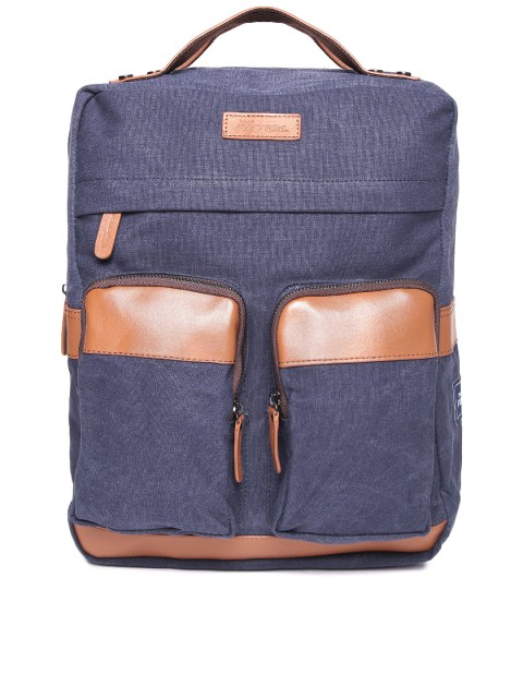 

THe VerTicaL Unisex Navy Water-Resistant Laptop Backpack, Navy blue
