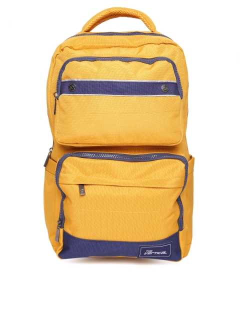 

THe VerTicaL Unisex Mustard Yellow Water-Resistant Laptop Backpack