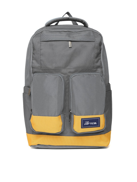 

THe VerTicaL Unisex Grey Solid Laptop Backpack
