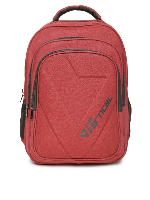 

THe VerTicaL Unisex Red Brand Logo Laptop Backpack