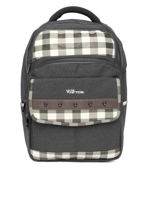 

THe VerTicaL Unisex Charcoal Grey Solid Laptop Backpack
