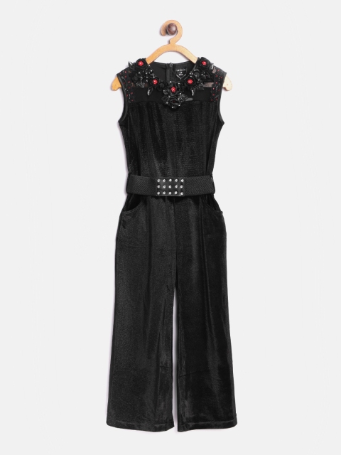 

Tiny Girl Black Solid Jumpsuit