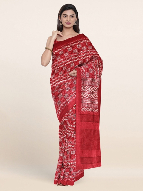 

Pothys Maroon & White Floral Saree