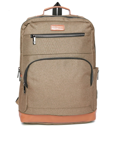 

THe VerTicaL Unisex Brown Solid Laptop Backpack