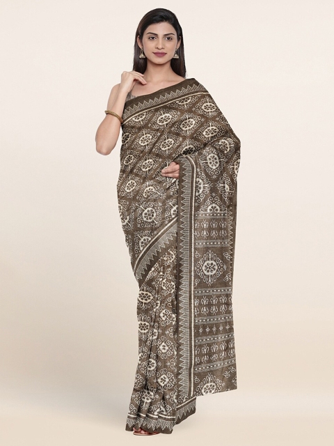 

Pothys Grey & White Ethnic Motifs Saree