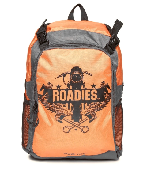 

THe VerTicaL Unisex Orange Printed Laptop Backpack