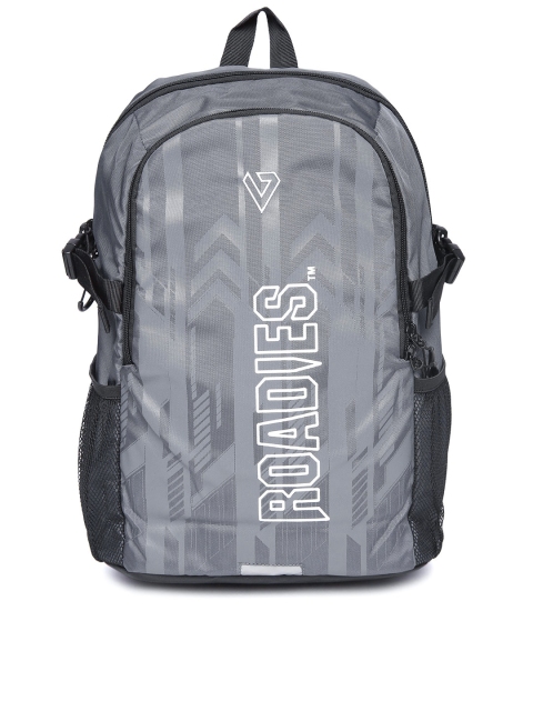 

THe VerTicaL Unisex Grey Printed Laptop Backpack