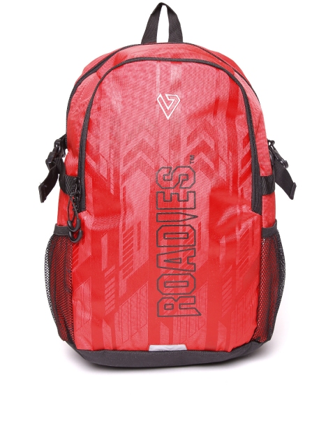 

THe VerTicaL Unisex Red Printed Laptop Backpack