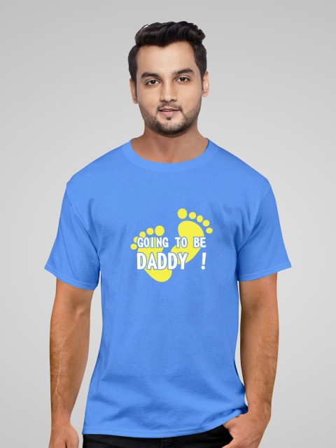 

Pootlu Men Blue Typography Printed Applique T-shirt