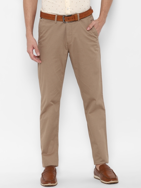 

Allen Solly Men Brown Regular Fit Solid Cotton Trousers