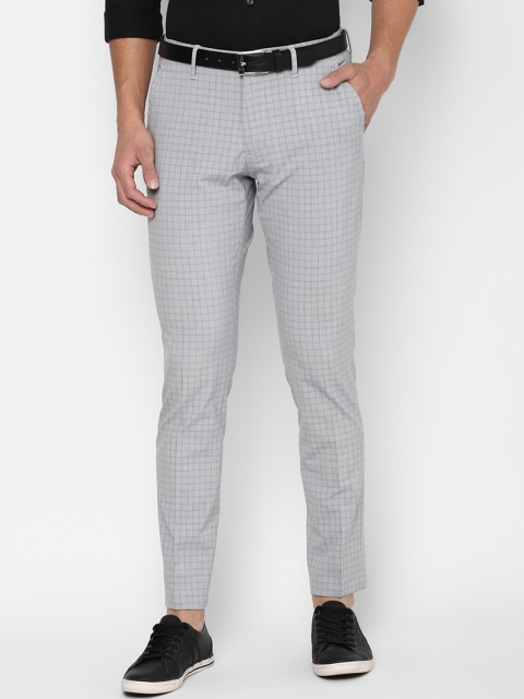 

Louis Philippe Sport Men Grey Checked Slim Fit Trousers