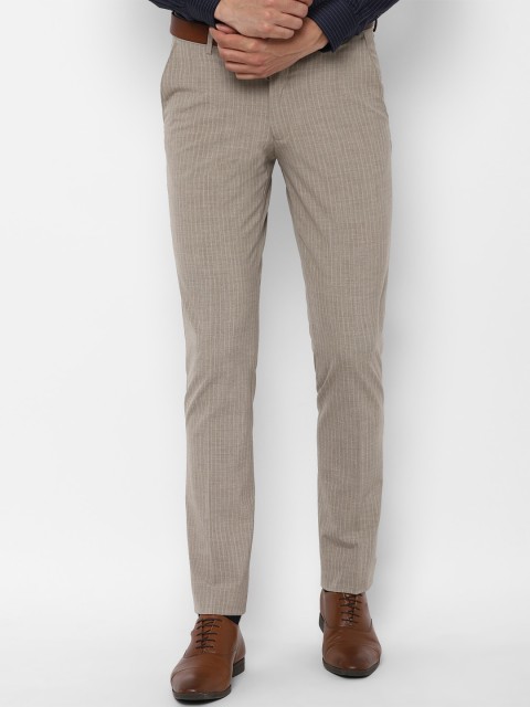 

Louis Philippe Men Beige Slim Fit Formal Trousers