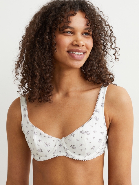 

H&M White Padded Underwired Bra