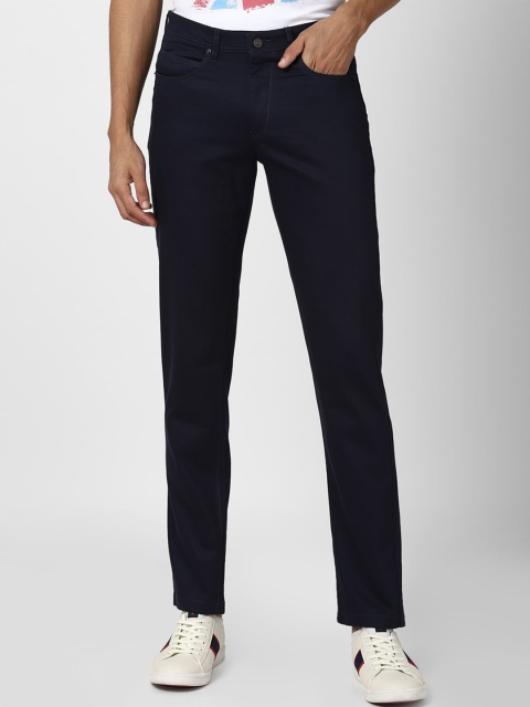 

Peter England Casuals Men Navy Blue Slim Fit Trousers