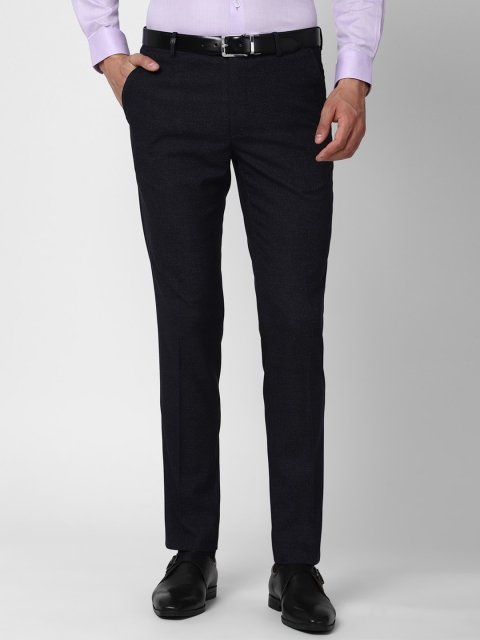 

Van Heusen Men Navy Blue Slim Fit Formal Trousers