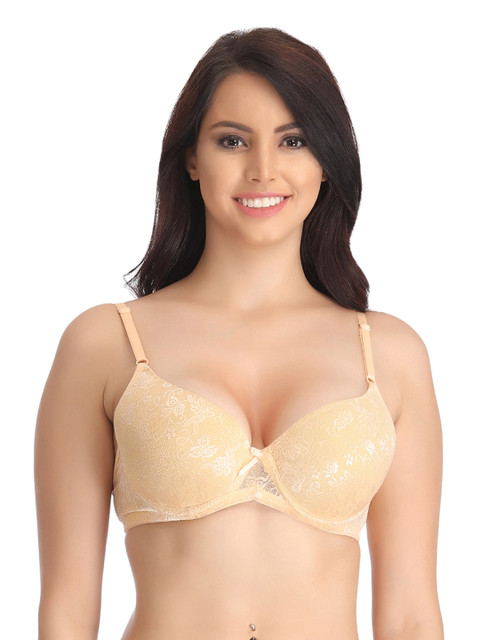 

Clovia Beige Full-Coverage Bra BR0817P24