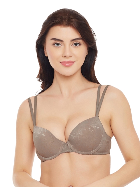 

Clovia Grey Medium-Coverage Push-Up Bra BR0824P05