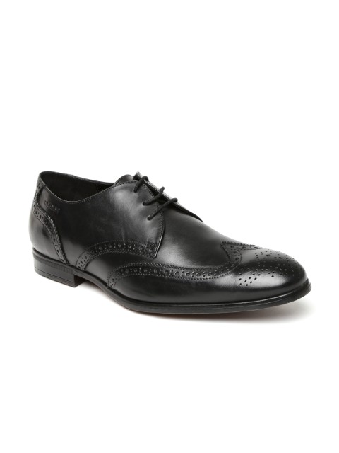

Ruosh Work Men Black Genuine Leather Brogues