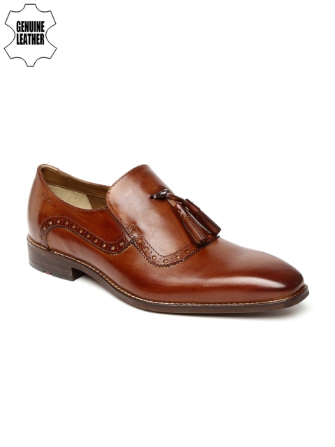 

Ruosh Men Tan Brown Genuine Leather Semiformal Slip-Ons
