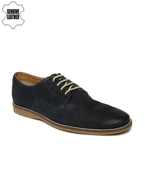 

Ruosh Men Navy Blue Leather Derbys