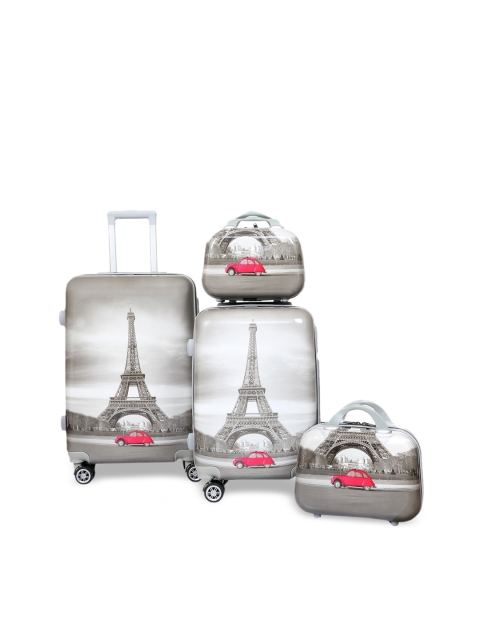 

Polo Class 4 Pieces Trolley & Vanity Bag Set (20/28 inch), Grey