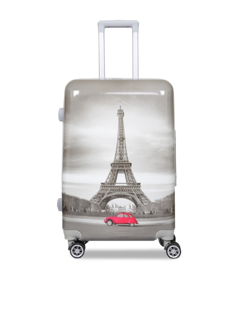 

Polo Class White Printed Trolley Bag- 24 inch, Grey