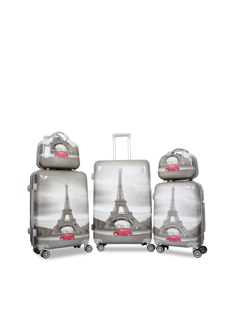 

Polo Class 5 Pieces Trolley & Vanity Bag Set (20/24/28 inch), Grey